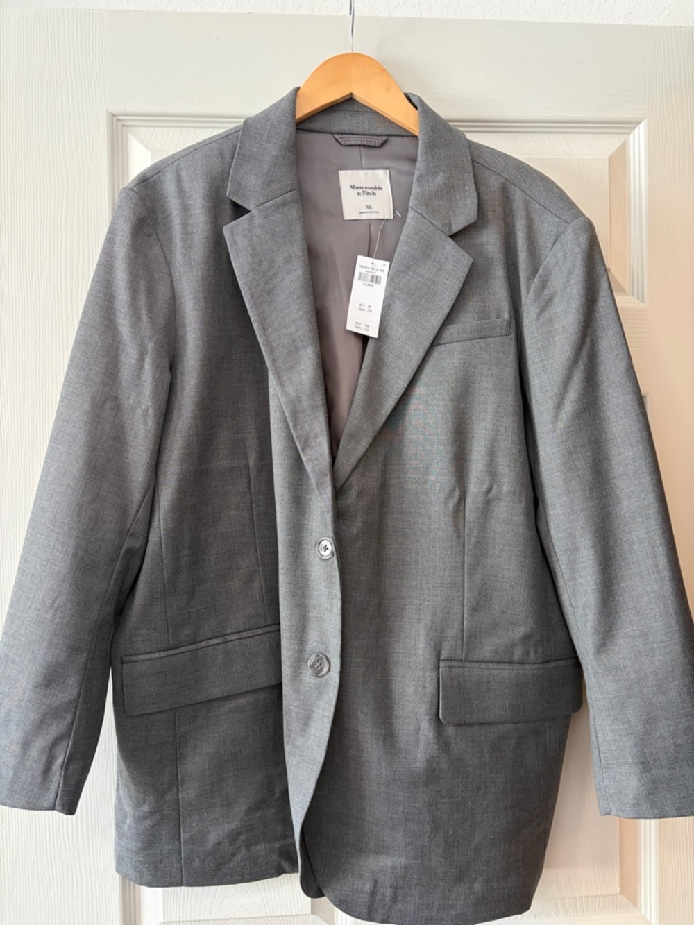 Abercrombie & Fitch Gray Women's relaxed suiting blazer